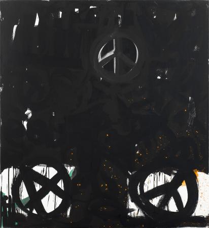 ter Hell · <strong>Young tree</strong> · 2013 · 180 x 165 cm · acrylic, spray on canvas