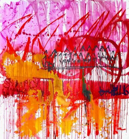 ter Hell · <strong>Simply unhappy</strong> · 2016 · 190 x 170 cm · acrylic on canvas