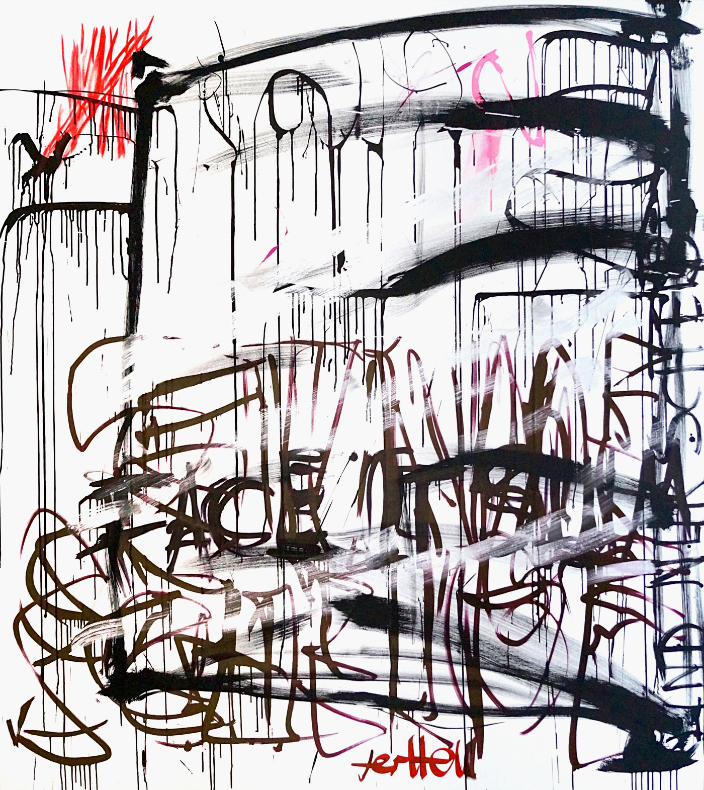 ter Hell · <strong>Facing the slum</strong> · 2016 · 190 x 170 cm · acrylic on canvas